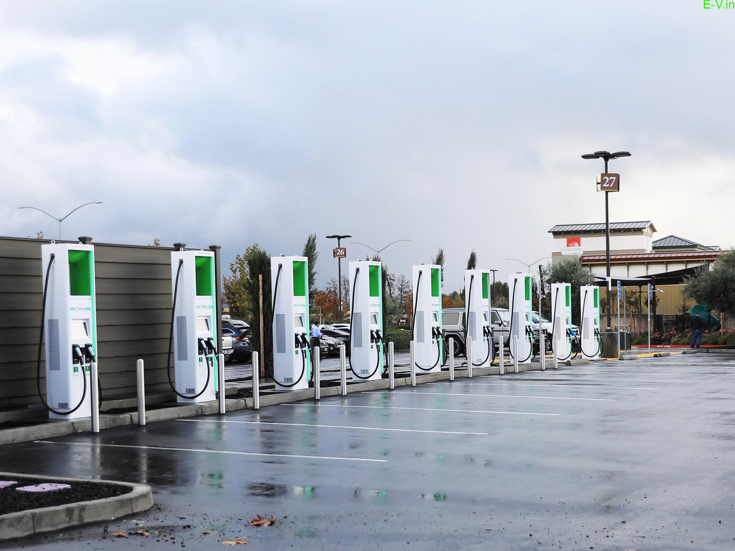 100 EV charging stations