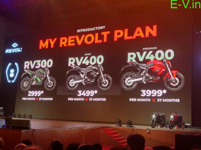Revolt RV400 electric motorcycle