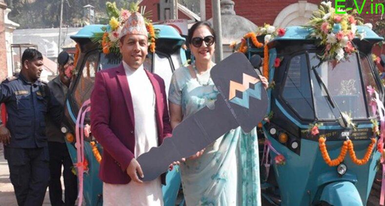 Indian government gifted two electric vehicles to Pashupathi Temple Trust 