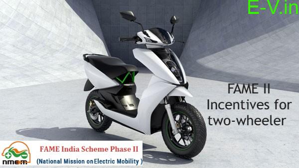 FAME II Scheme-Electric two-wheeler