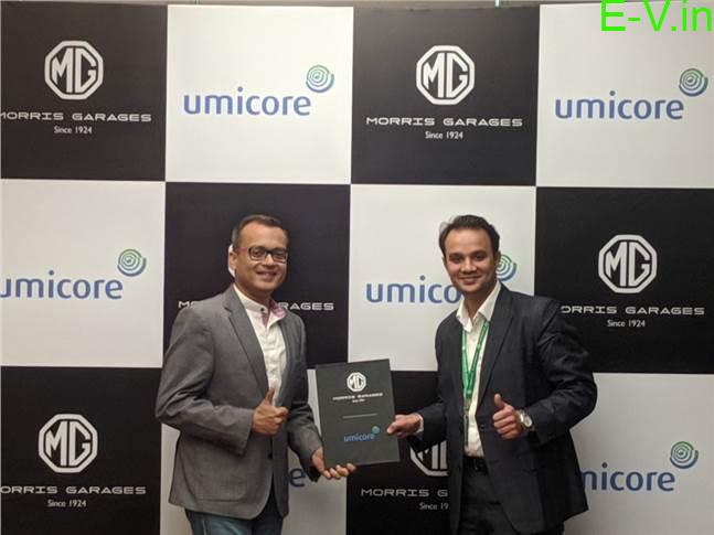 MG Motors Partners Umicore for recycling