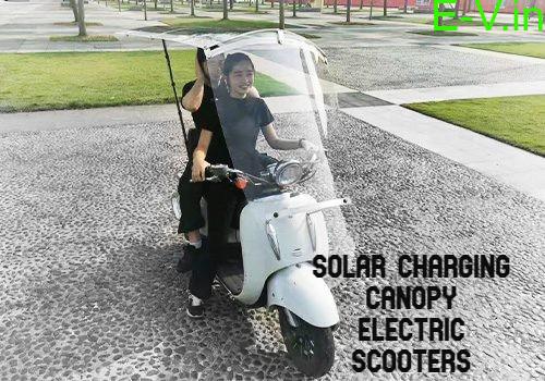 Solar charging canopy electric scooters