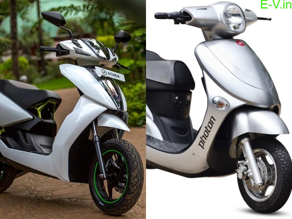 Top escooters Ather 450 & Hero electric photon comparison Promoting