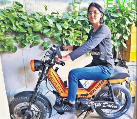 converted a Moped into hybrid bike