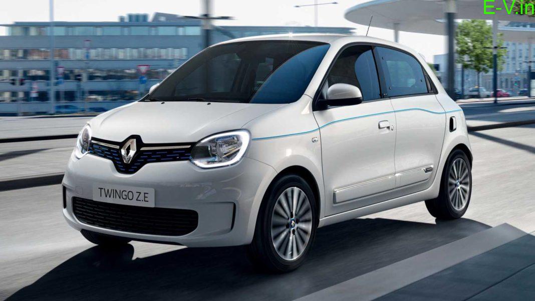 Renault's fully electric vehicle Twingo