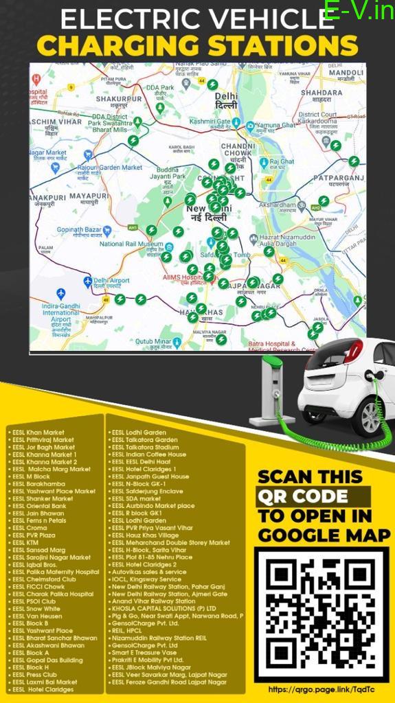 EV charging stations in Delhi
