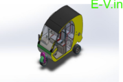 Electric three-wheelers design for handicapped persons 
