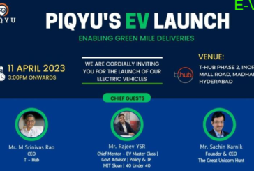 Launch of PIQYU’s EV in Hyderabad on April 11, 2023