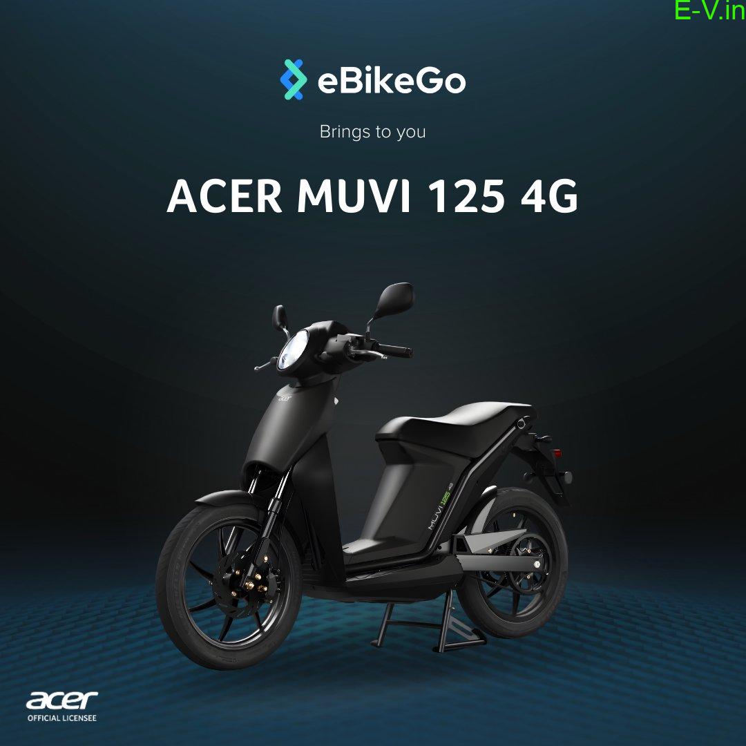 In India, eBikeGo launches the Acer MUVI 125 4G electric scooter