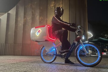 With a built-in pizza oven, Domino’s will use its new electric delivery bike