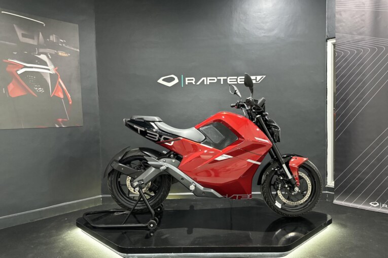  Raptee.HV Launches India’s First High-Voltage Electric Motorcycle T 30 compatible with Car charging stations