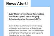 Euler Motors Partners with Tata Power Renewables to Offer Seamless Charging Solutions