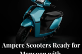 Ampere Scooters Gear Up for Monsoon with IP67 Tech & 110km Range