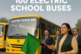 Delhi Flags Off 100 Electric School Buses to Ensure Cleaner, Safer Commutes for Children